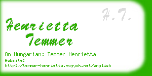 henrietta temmer business card